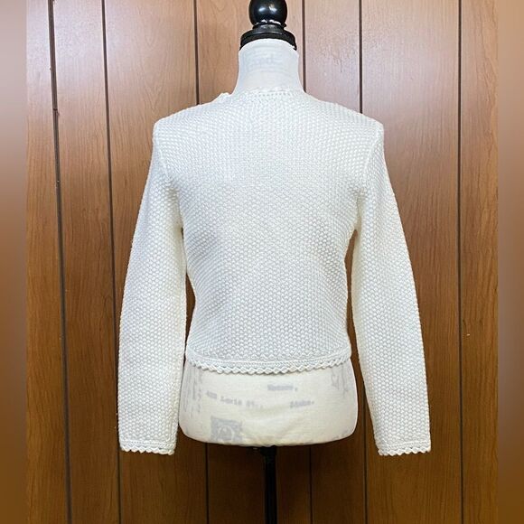 Alice and Olivia Scalloped Knit Jacket size M - Picture 7 of 11
